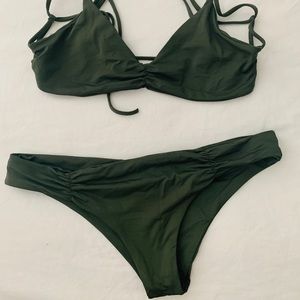 LSpace Olive Sport Swimsuit Set!